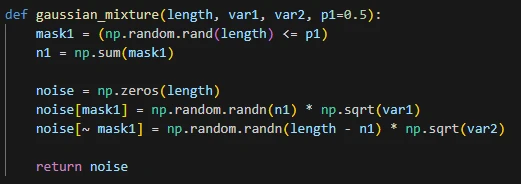 پیاده‌سازی فیلتر میانه و تولید نویز گوسی ترکیبی در پایتون