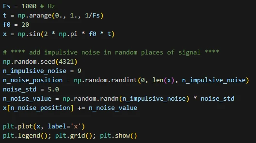 پیاده‌سازی فیلتر میانه و تولید نویز گوسی ترکیبی در پایتون