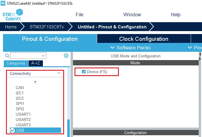 راه‌اندازی ارتباط USB در STM32