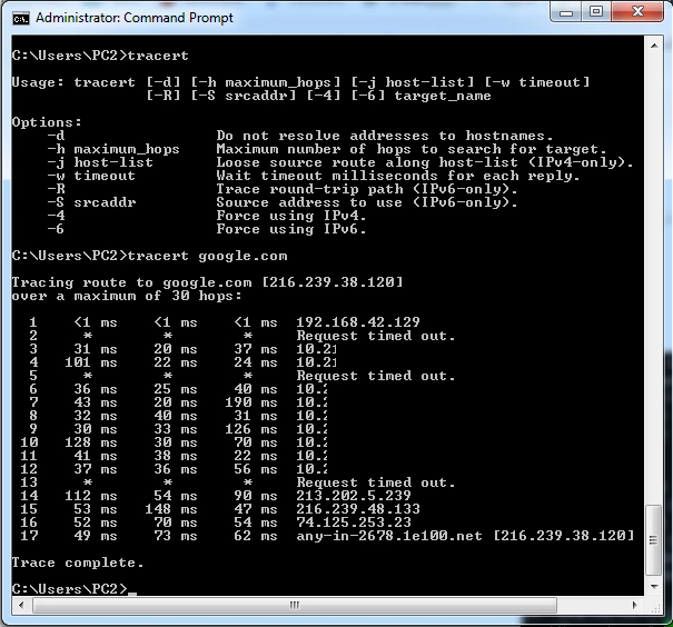آموزش NAT، Wireshark و مقایسه مدل OSI و TCP/IP 3 عملیات traceroute