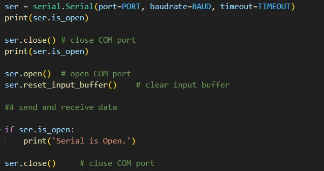 باز و بسته کردن پورت سریال