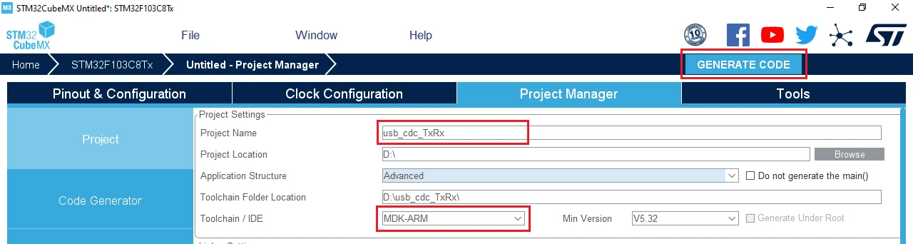 راه‌اندازی ارتباط USB در STM32