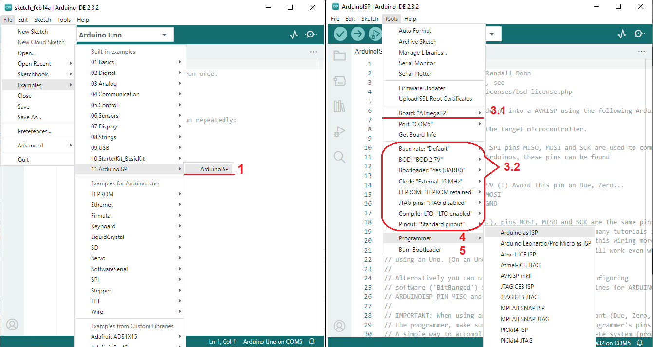 پیکربندی تنظیمات در نوار Tools