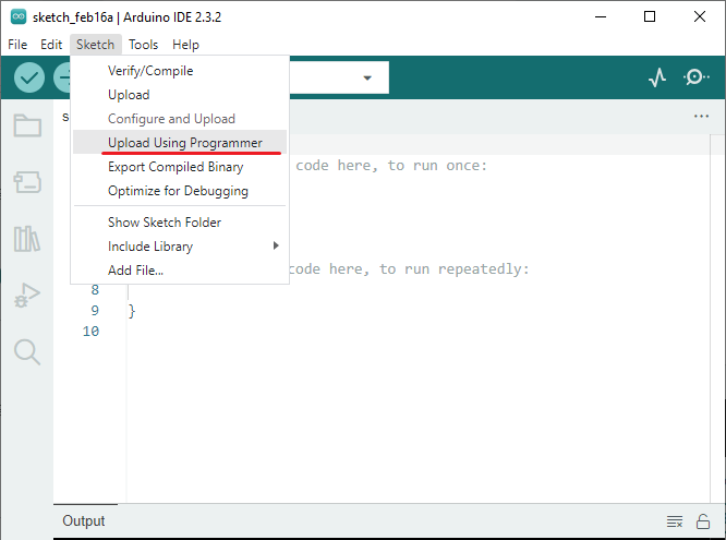 آپلود به وسیله‌ی پروگرامر