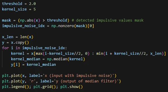 پیاده‌سازی فیلتر میانه و تولید نویز گوسی ترکیبی در پایتون