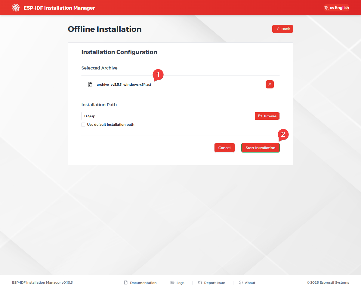 نصب esp-idf به صورت کاملا آفلاین برای برنامه نویسی پردازنده های سری ESP32