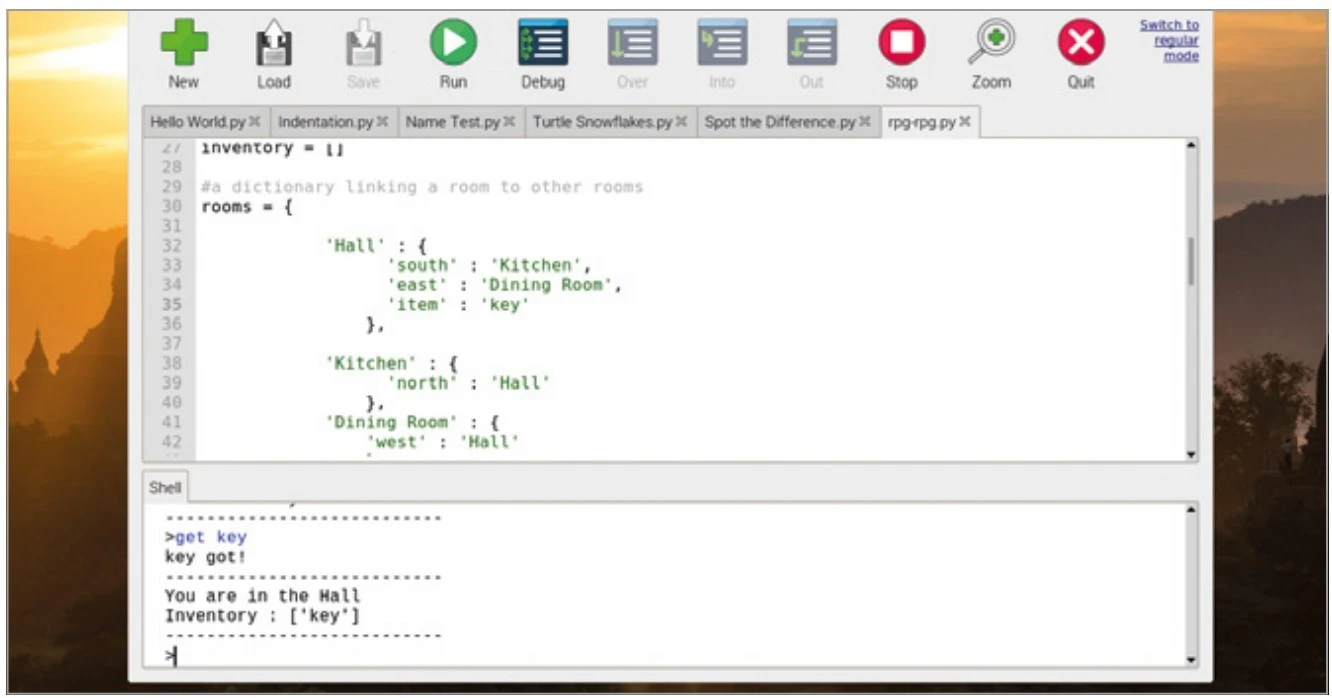 شکل 19-5: کلید به inventory شما اضافه می‌شود