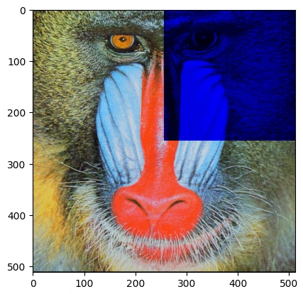 برش تصویر، مدیریت کانال‌های رنگی و ویرایش پیکسل‌ها با Array Indexing در پایتون