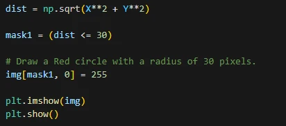 تولید ماسک دایروی و حلقوی در پردازش تصویر با پایتون