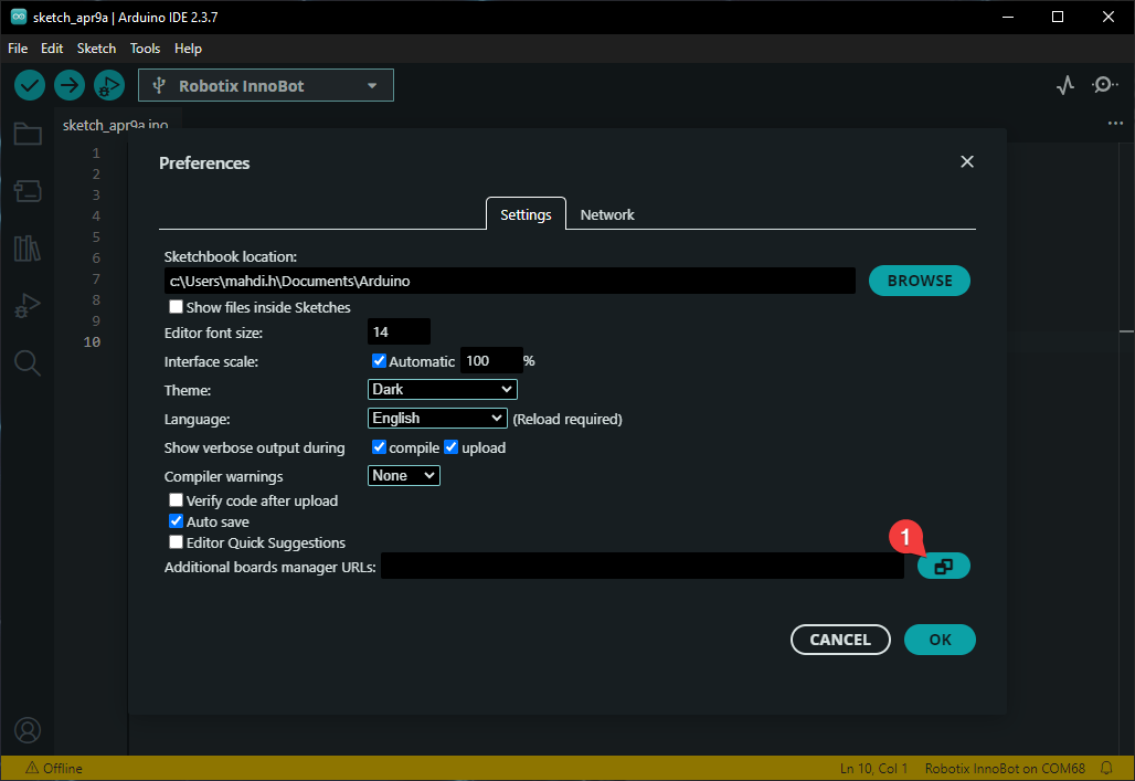 دانلود اتوماتیک کتابخانه و بردهای آردوینو از سرور های سیسوگ
