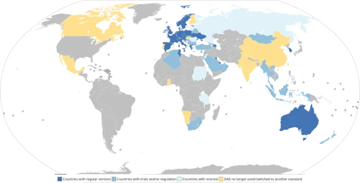 پوشش جهانی DAB