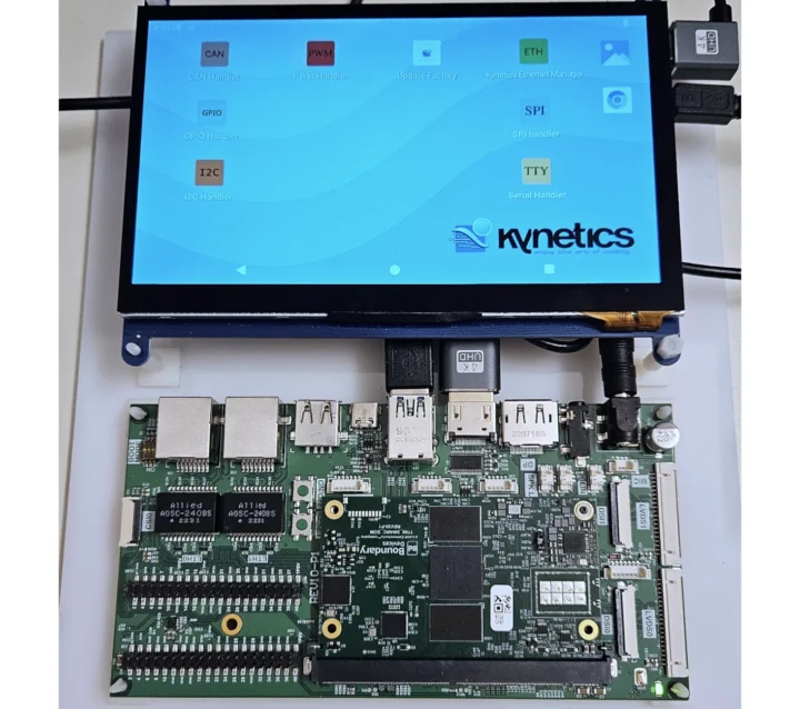 برد حامل عمومی SMARC مجهز به Ezurio Tungsten 700 در حال اجرای اندروید (پشتیبانی توسط Kynetics)