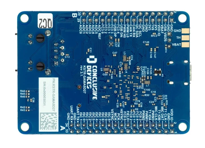 KSTR-SAMA5D27 SBC bottom