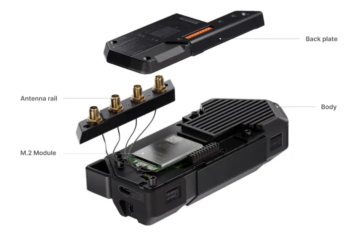 ماژول اختیاری 4G LTE M.2 نصب شده روی Flipper One