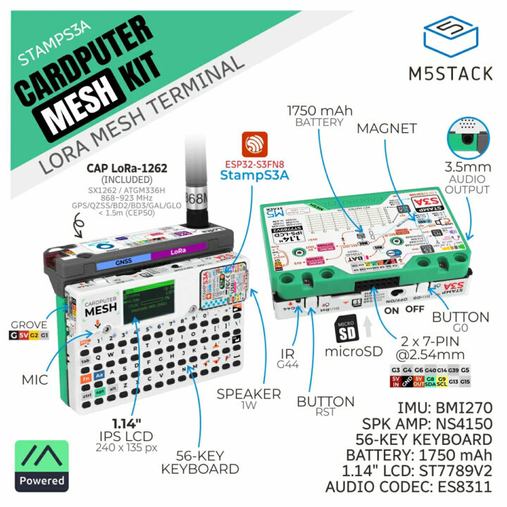 کیت Cardputer Mesh برای بررسی اجمالی Meshtastic
