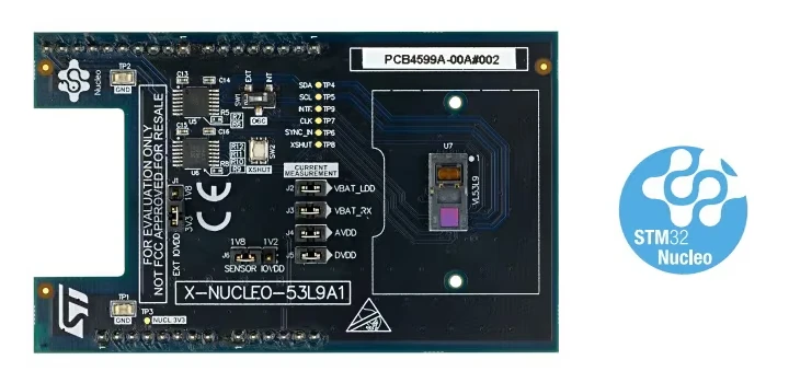 سنسور dToF جدید ST با رزولوشن ۲۲۶۸ ناحیه وارد تولید انبوه شد 3 برد توسعه X-NUCLEO-53L9A1