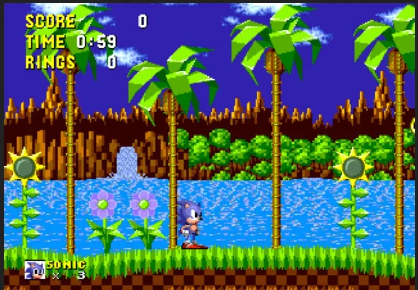 یک نمونه تصویر از محیط بازی SONIC