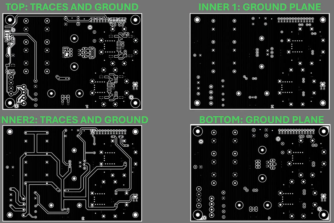 استفاده از Ground Plane در تمام لایههای PCB | مزایا، معایب و قانون فاصله Viaها 1 استفاده از Ground Plane در تمام لایههای PCB | مزایا، معایب و قانون فاصله Viaها
